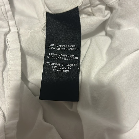 7 For All Mankind White Puff Sleeve Babydoll Mini Tie Back Dress Large - Picture 9 of 10